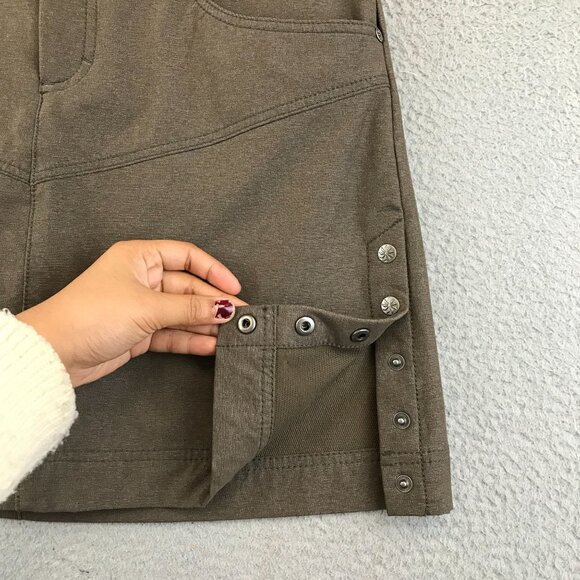 Athleta Take A Hike‎ Skirt Size 8 Brown Snap Side Detail Hiking Outdoor - Picture 3 of 11